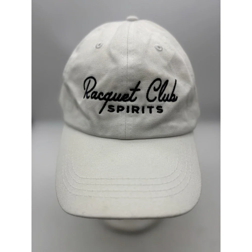 Racquet Club Spirits Hat Off White Cream Dad Cap Cotton Adjustable Palm Springs